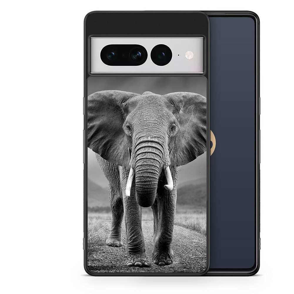 Google Pixel 7 Pro Case - Black/white Elephant