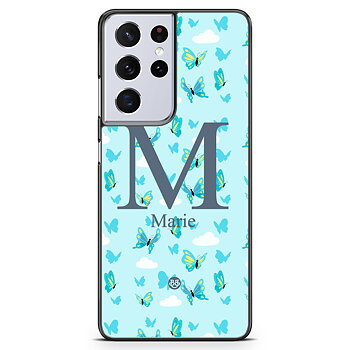 Samsung Galaxy S21 Ultra Custom Case - AWAKEN - Butterfly Blue