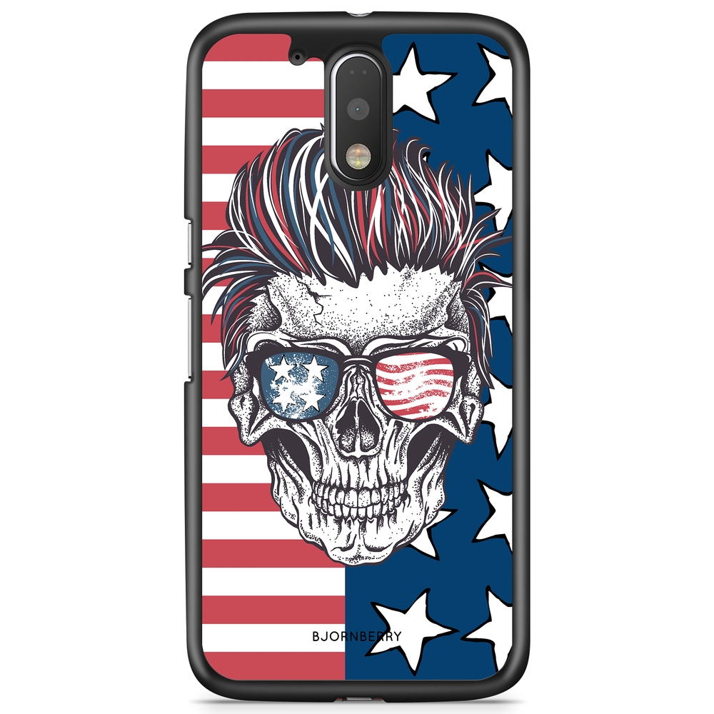Moto G4/G4 Plus Case - USA Skull