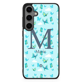 Samsung Galaxy S24 Plus Custom Skal - AWAKEN - Butterfly Blue