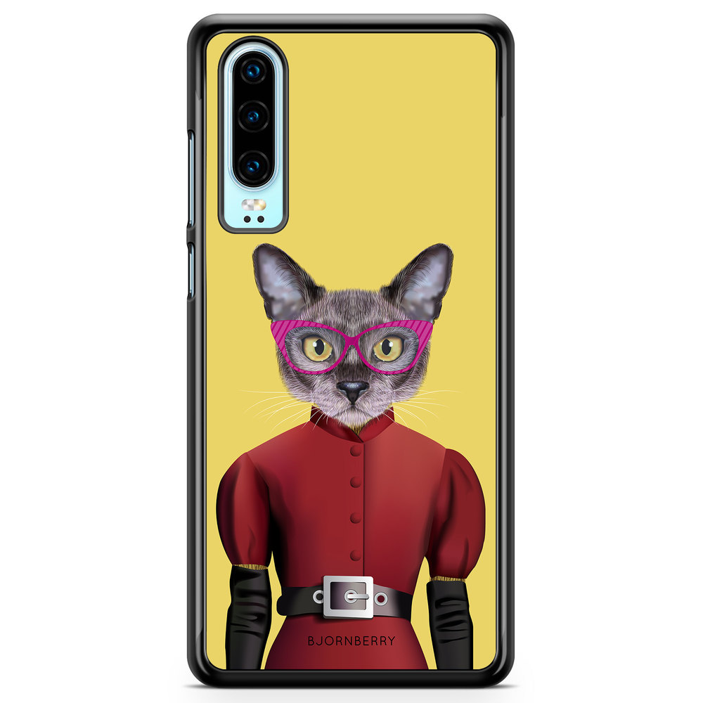 Huawei P30 Case - Hipster Cat
