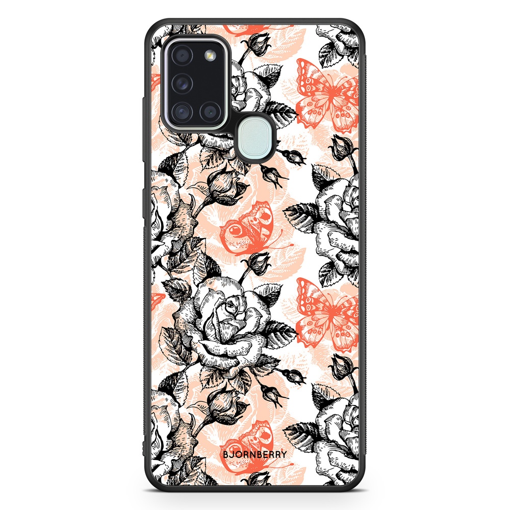 Samsung Galaxy A21s Case - Roses & Butterflies