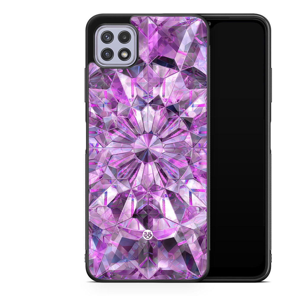 Samsung Galaxy A22 4G Case - Purple Crystals