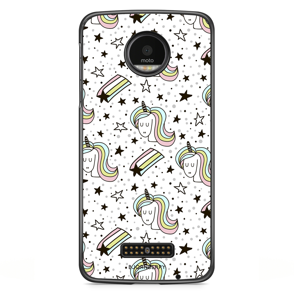Moto Z2 Play Case - Unicorn Pattern