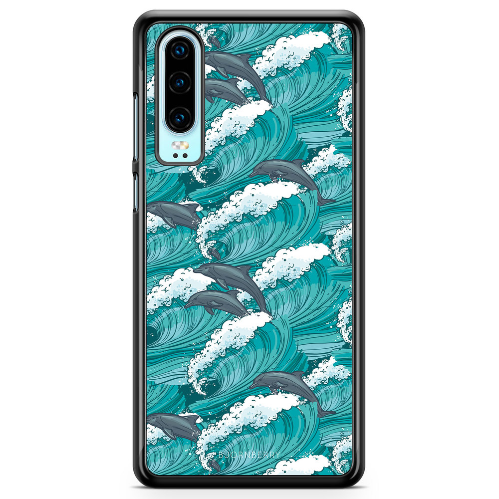 Huawei P30 Case - Waves And Dolphins