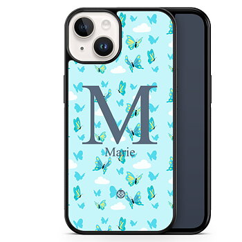 iPhone 14 Custom Skal - AWAKEN - Butterfly Blue