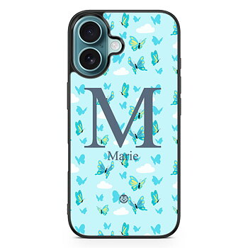 iPhone 16 Custom Skal - AWAKEN - Butterfly Blue