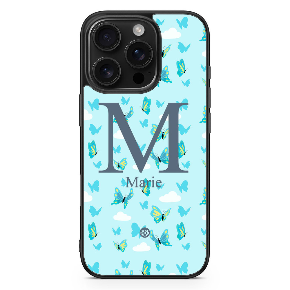 iPhone 16 Pro Custom Case - AWAKEN - Butterfly Blue