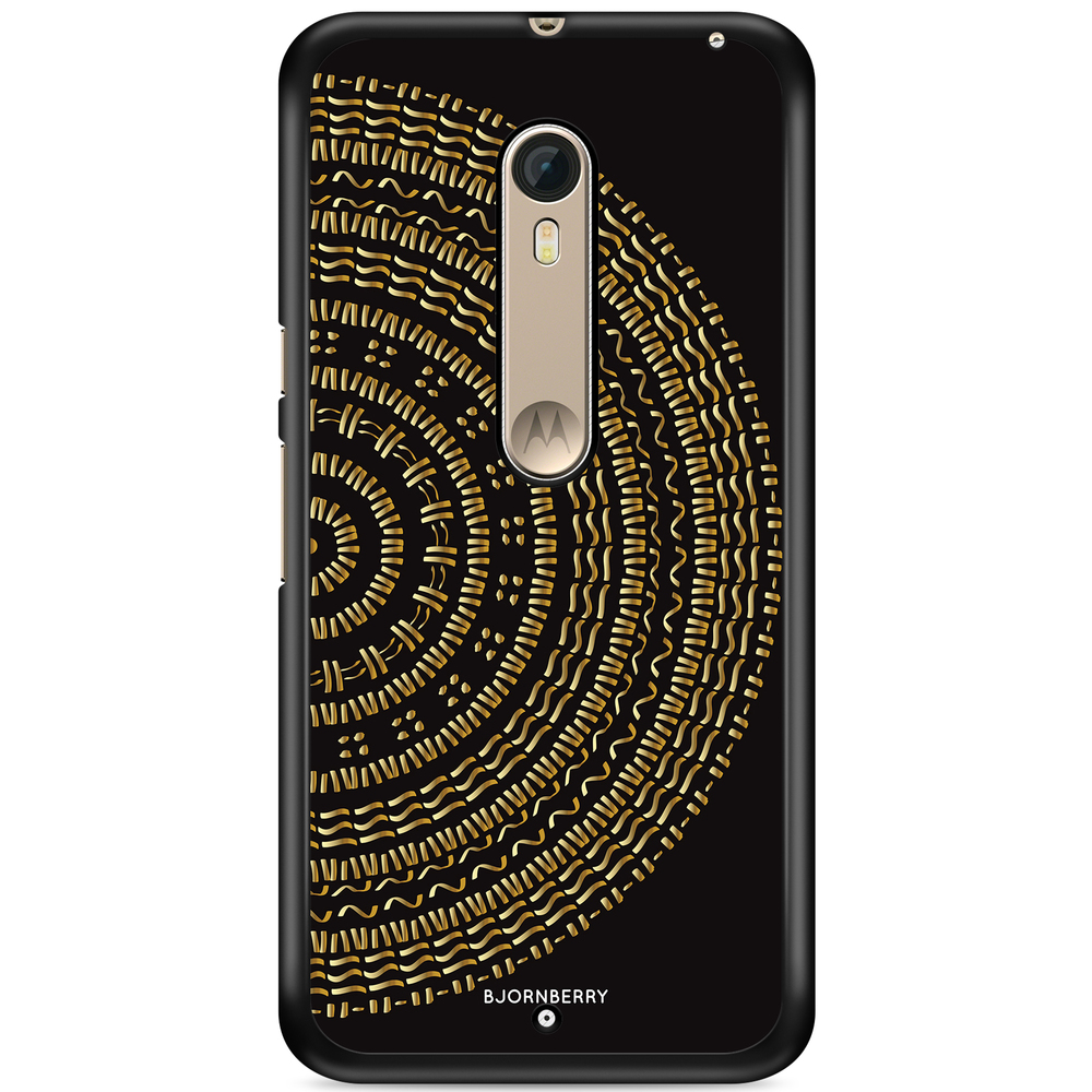 Moto X Style Skal - Mandala Guld/Svart