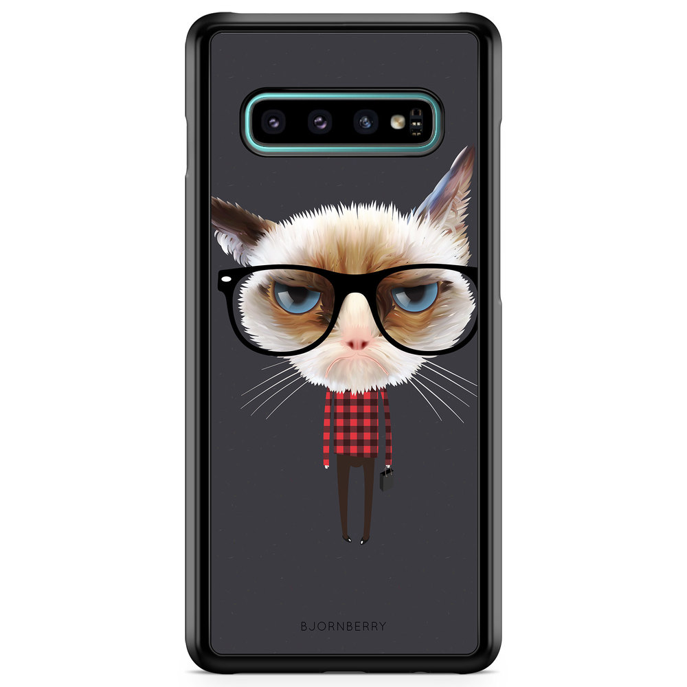Samsung Galaxy S10 Plus Case - Hipster Cat
