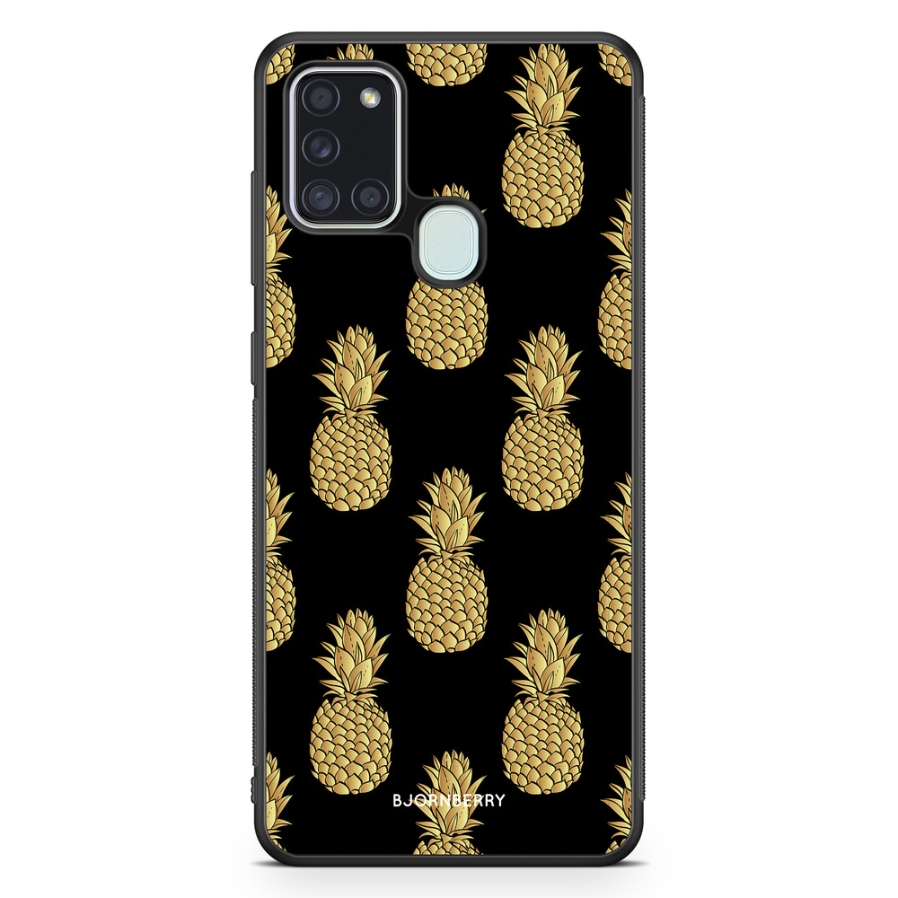 Samsung Galaxy A21s Case - Gold Pineapples