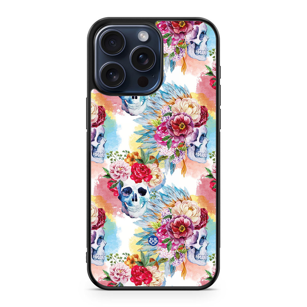 iPhone 15 Pro Max Case - Skulls And Flowers