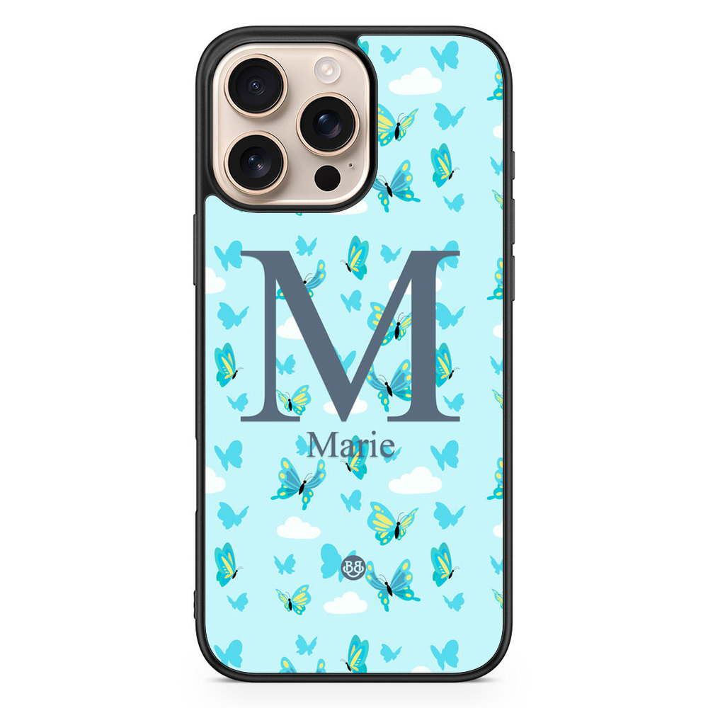 iPhone 16 Pro Max Custom Case - AWAKEN - Butterfly Blue
