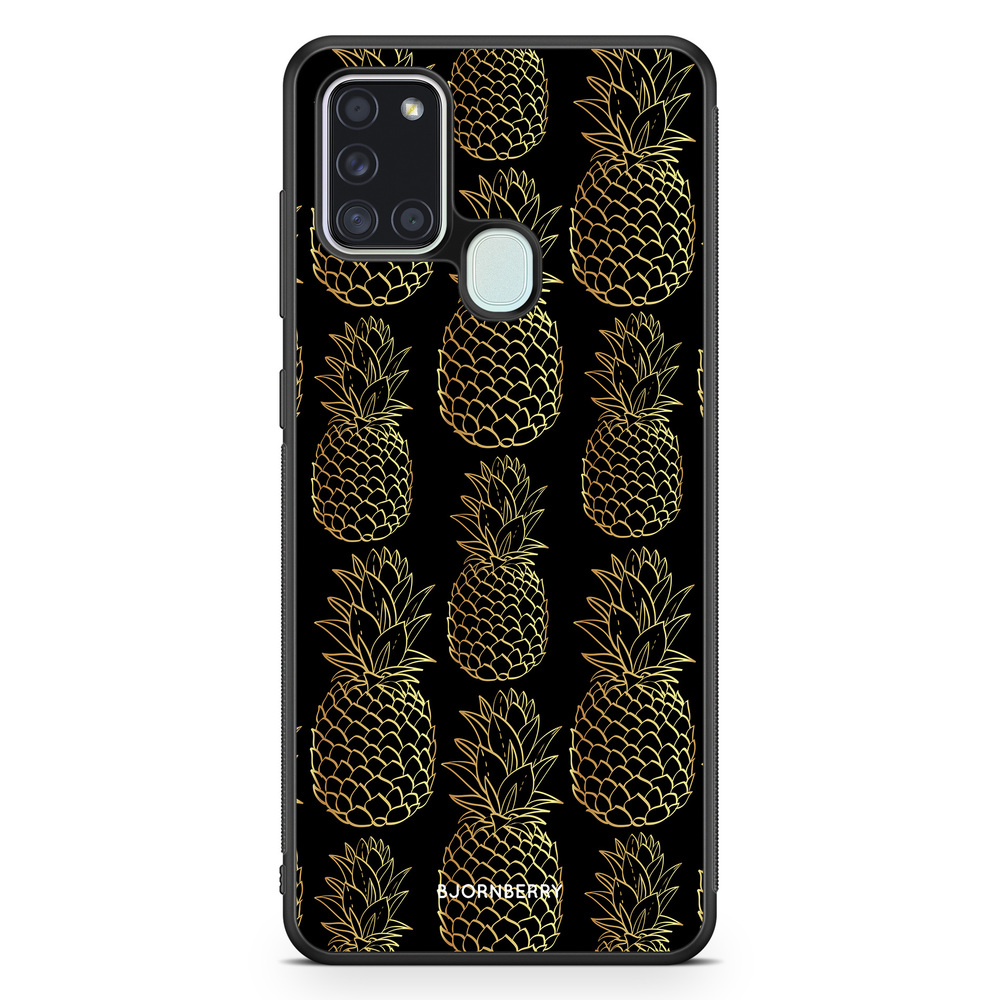 Samsung Galaxy A21s Case - Gold Pineapples