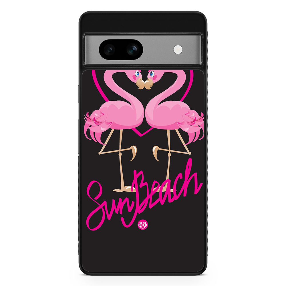 Google Pixel 7a Case - Sun Beach Flamingo