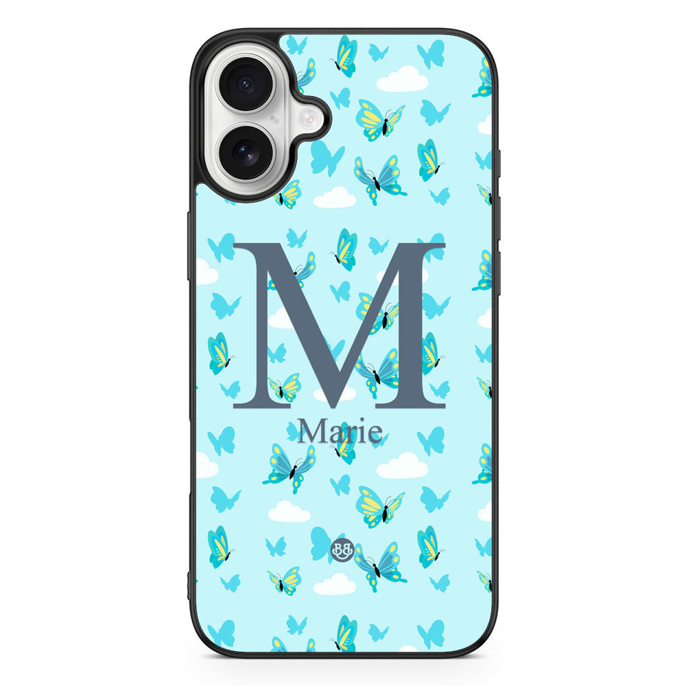 iPhone 16 Plus Custom Case - AWAKEN - Butterfly Blue