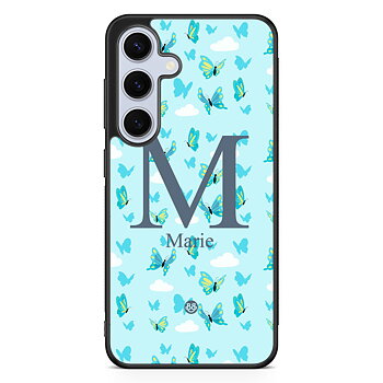 Samsung Galaxy S24 FE Custom Skal - AWAKEN - Butterfly Blue