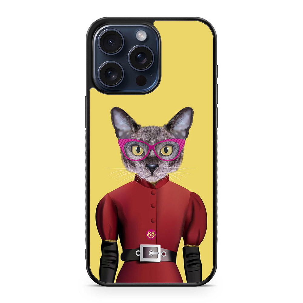 iPhone 15 Pro Max Case - Hipster Cat