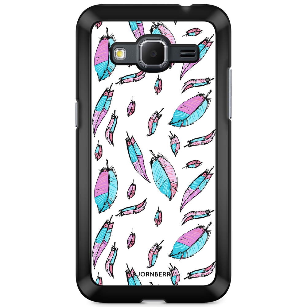 Samsung Galaxy Core Prime Case - Pink/Blue Feathers