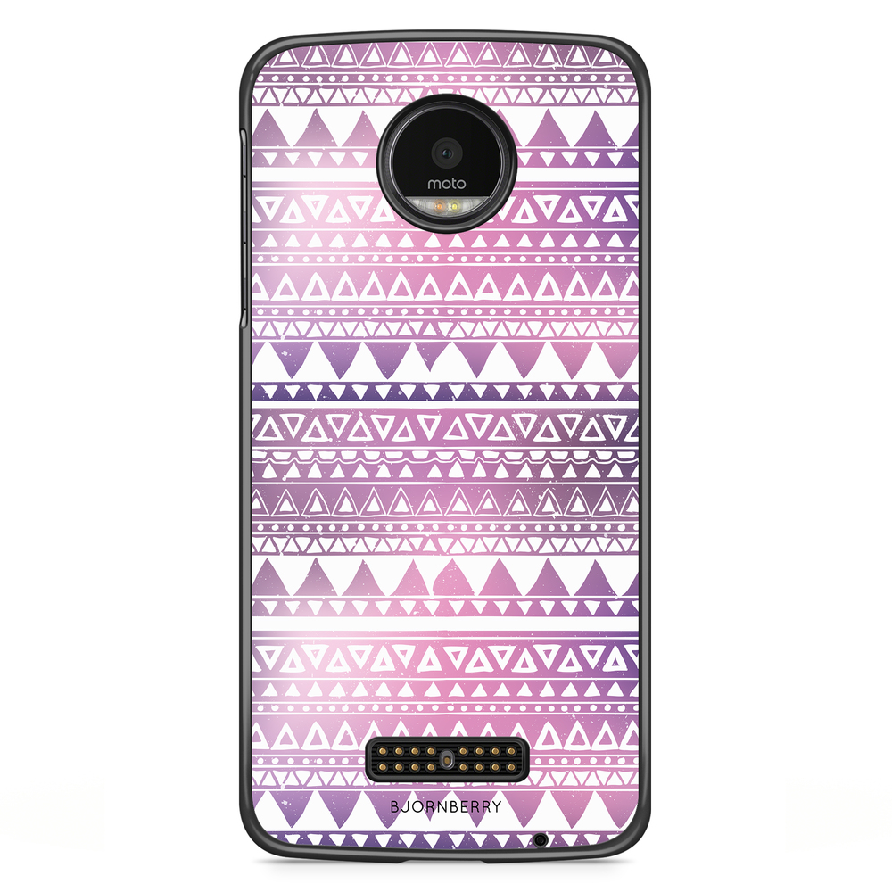 Moto Z2 Play Case - Purple Aztec