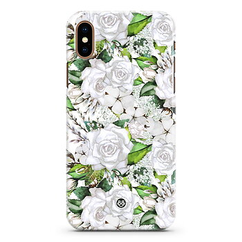 iPhone XS Max Premium Skal - White Floral