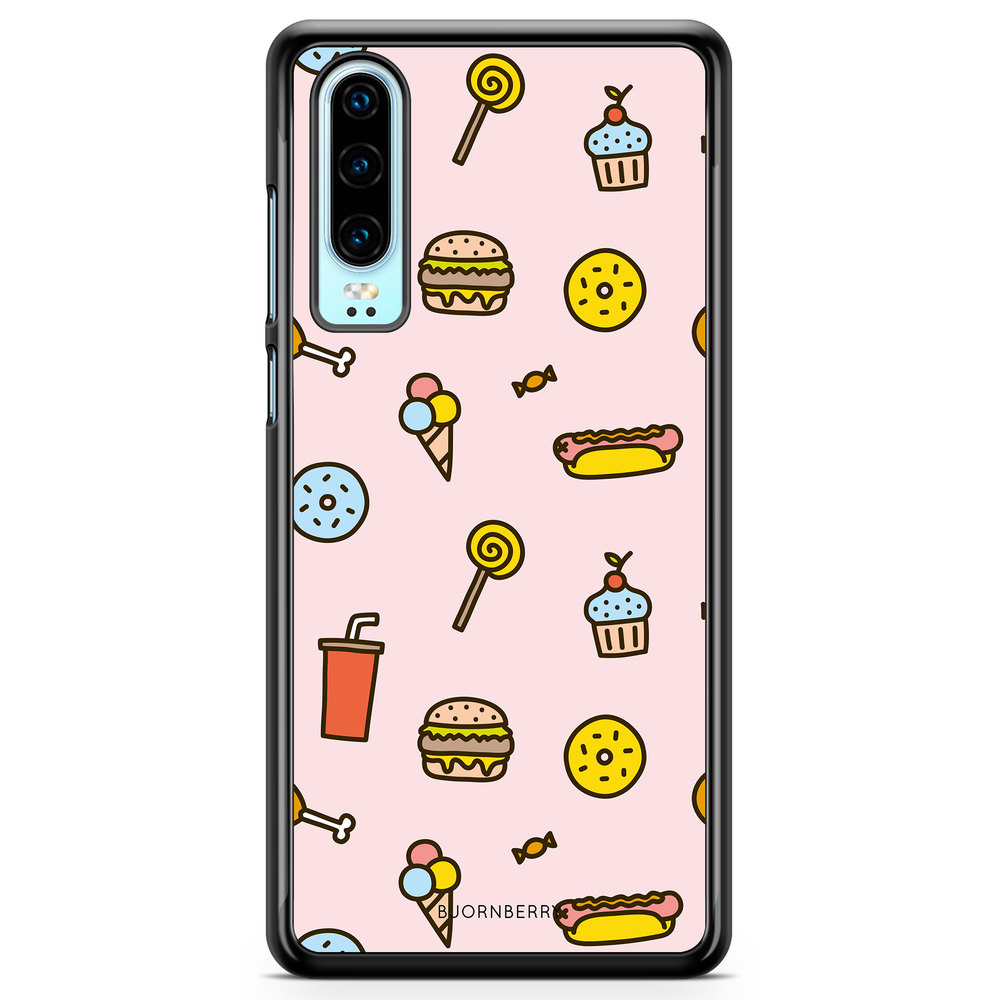 Huawei P30 Case - Junk Food Pattern