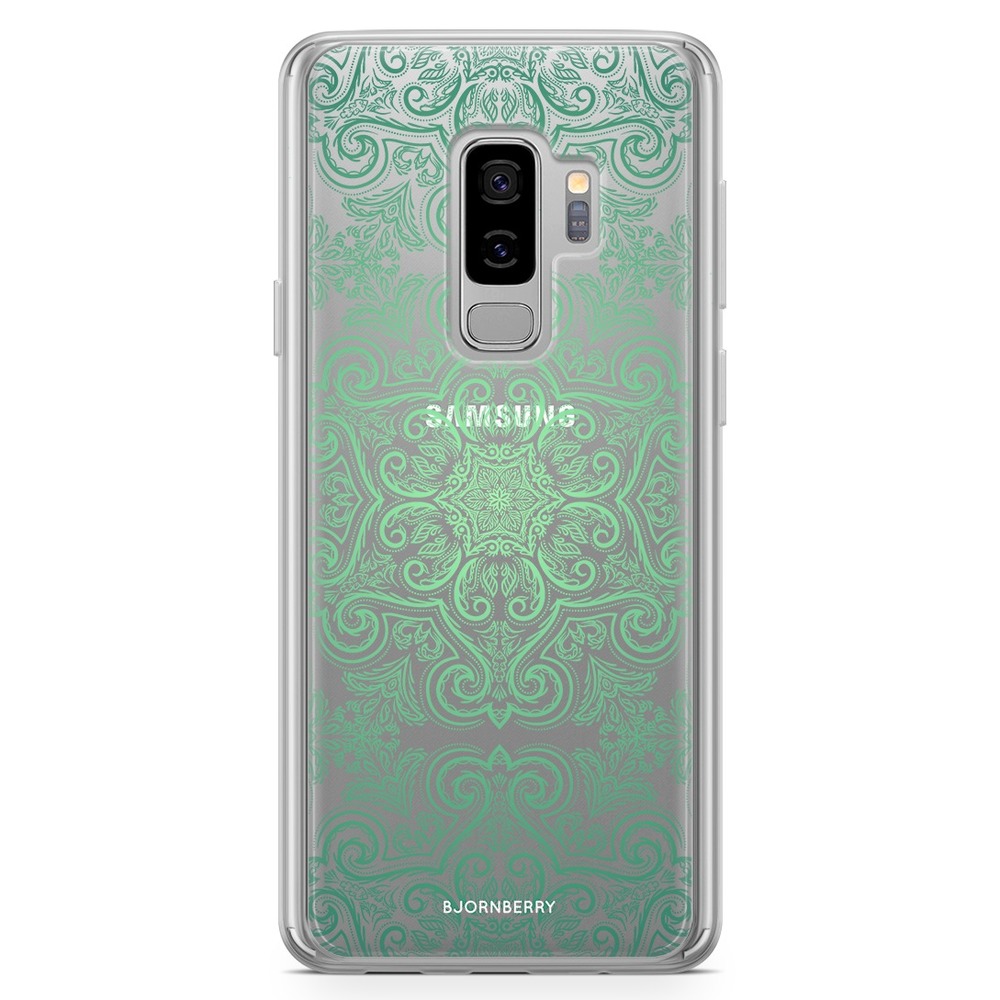 Samsung Galaxy S9 Plus Fashion Case - Green Retro Pattern
