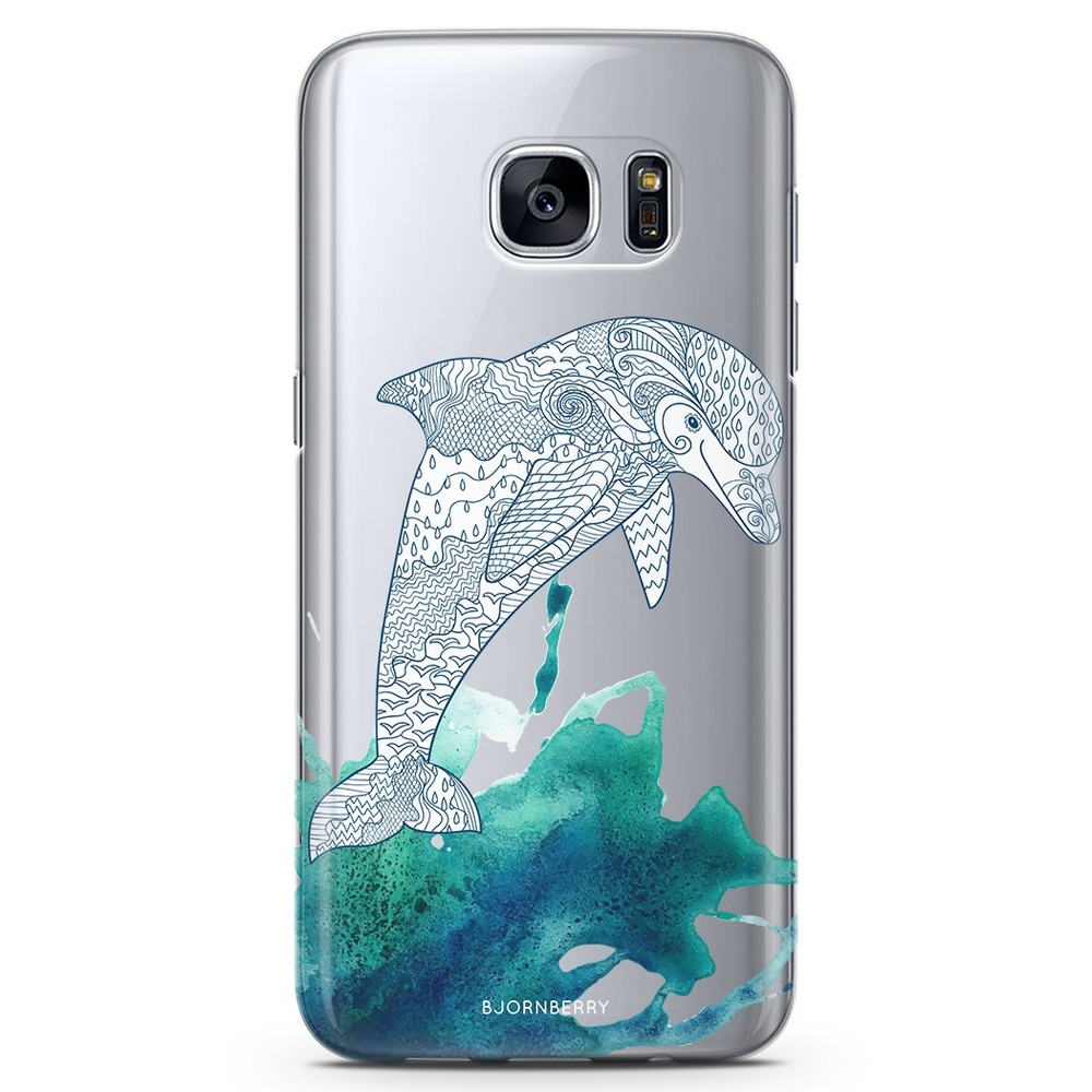 Samsung Galaxy S7 TPU Case - Mandala Dolphine