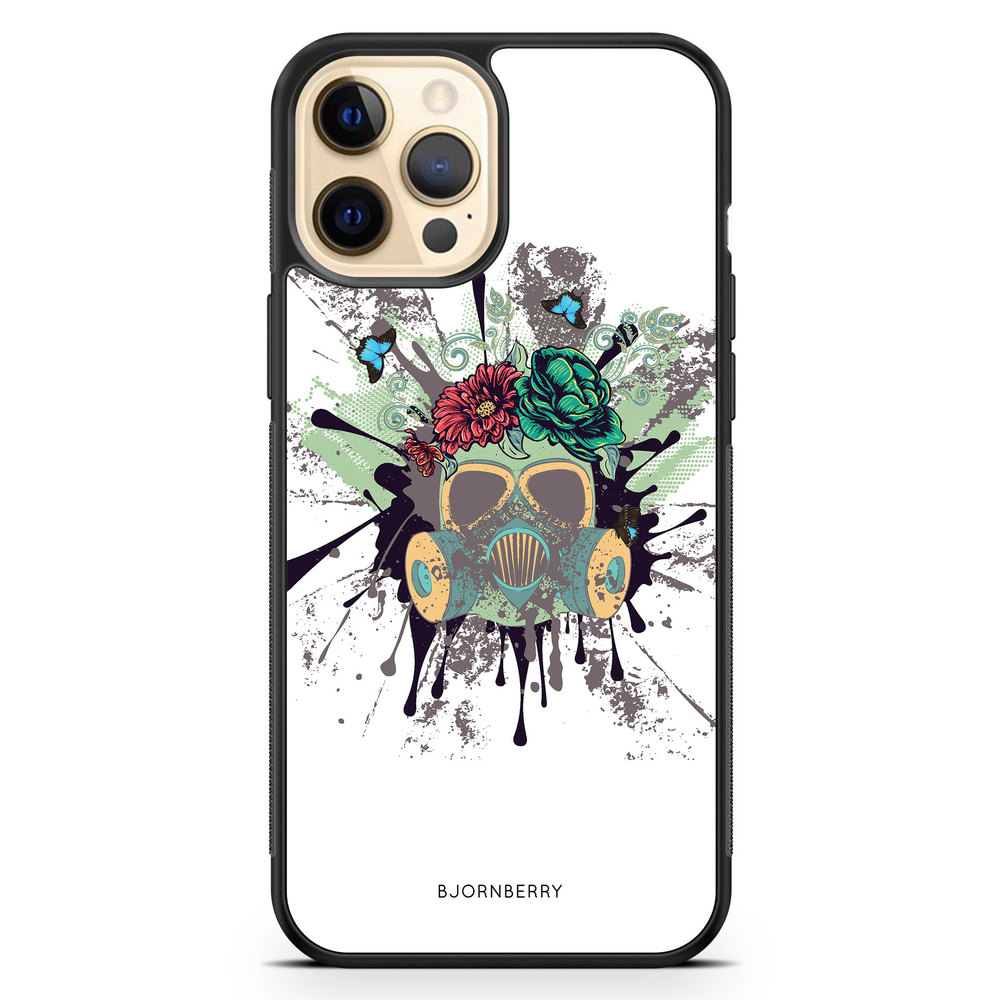 iPhone 12 Pro Max Case - Gas Mask Flowers