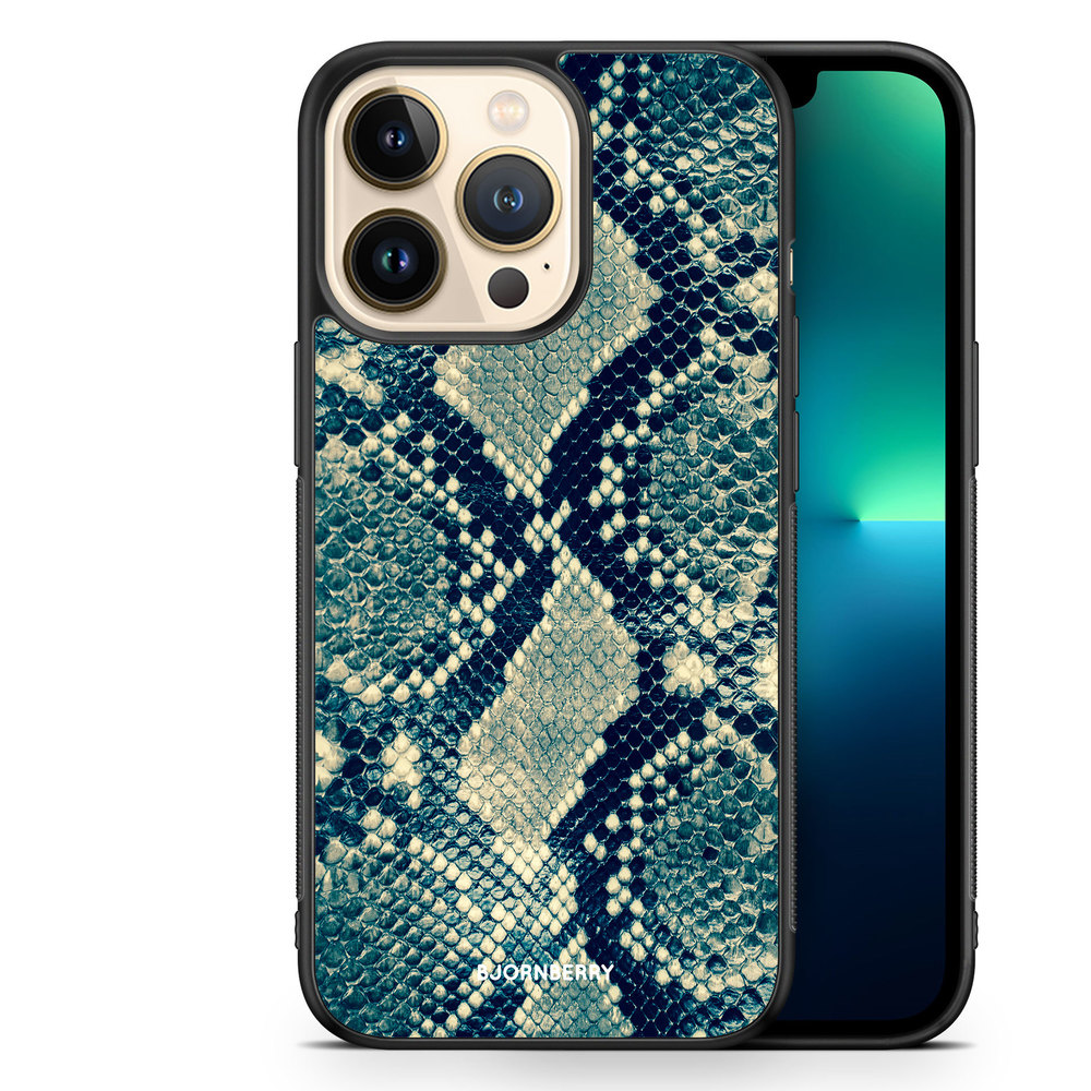 iPhone 13 Pro Case - Blue Snakeskin