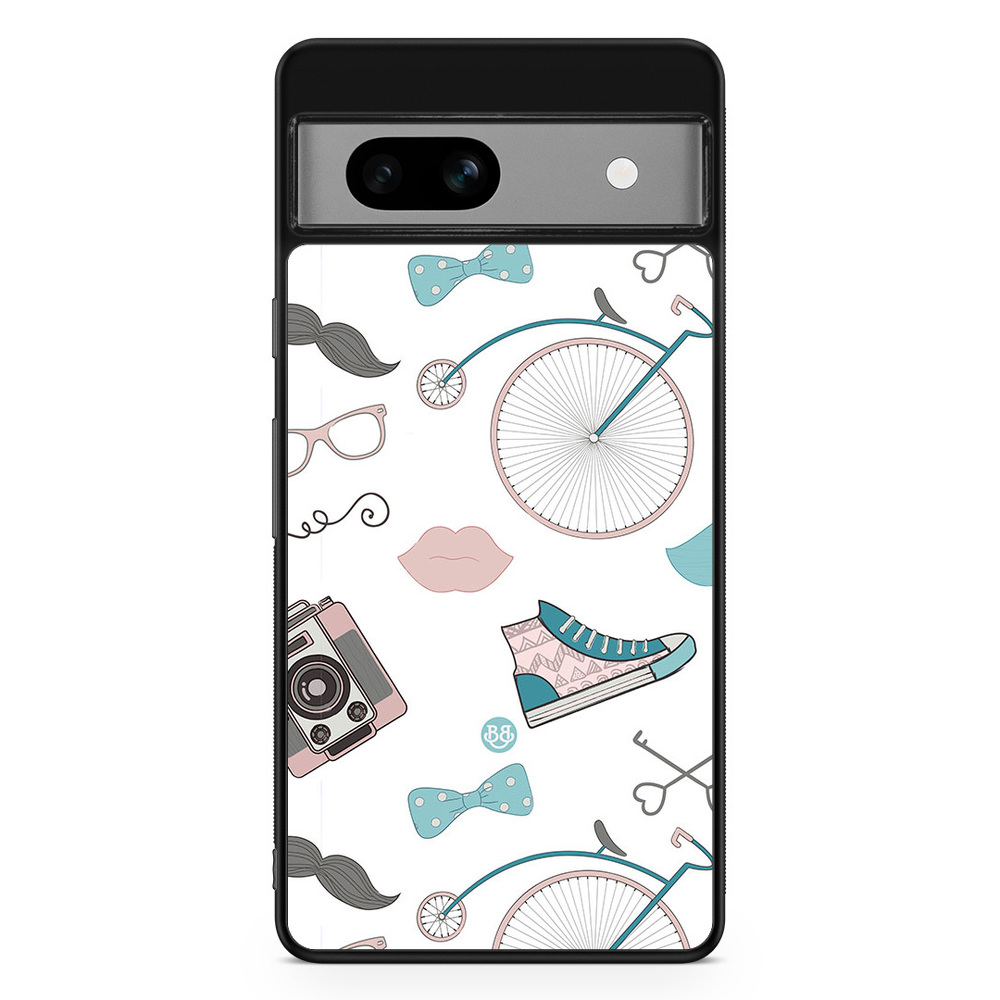 Google Pixel 7a Case - Hipster Pattern