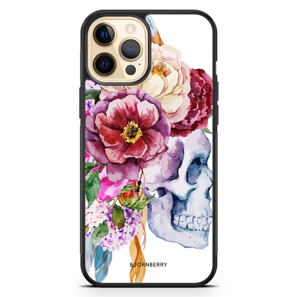 iPhone 12 Pro Max Case - Skull & Flowers
