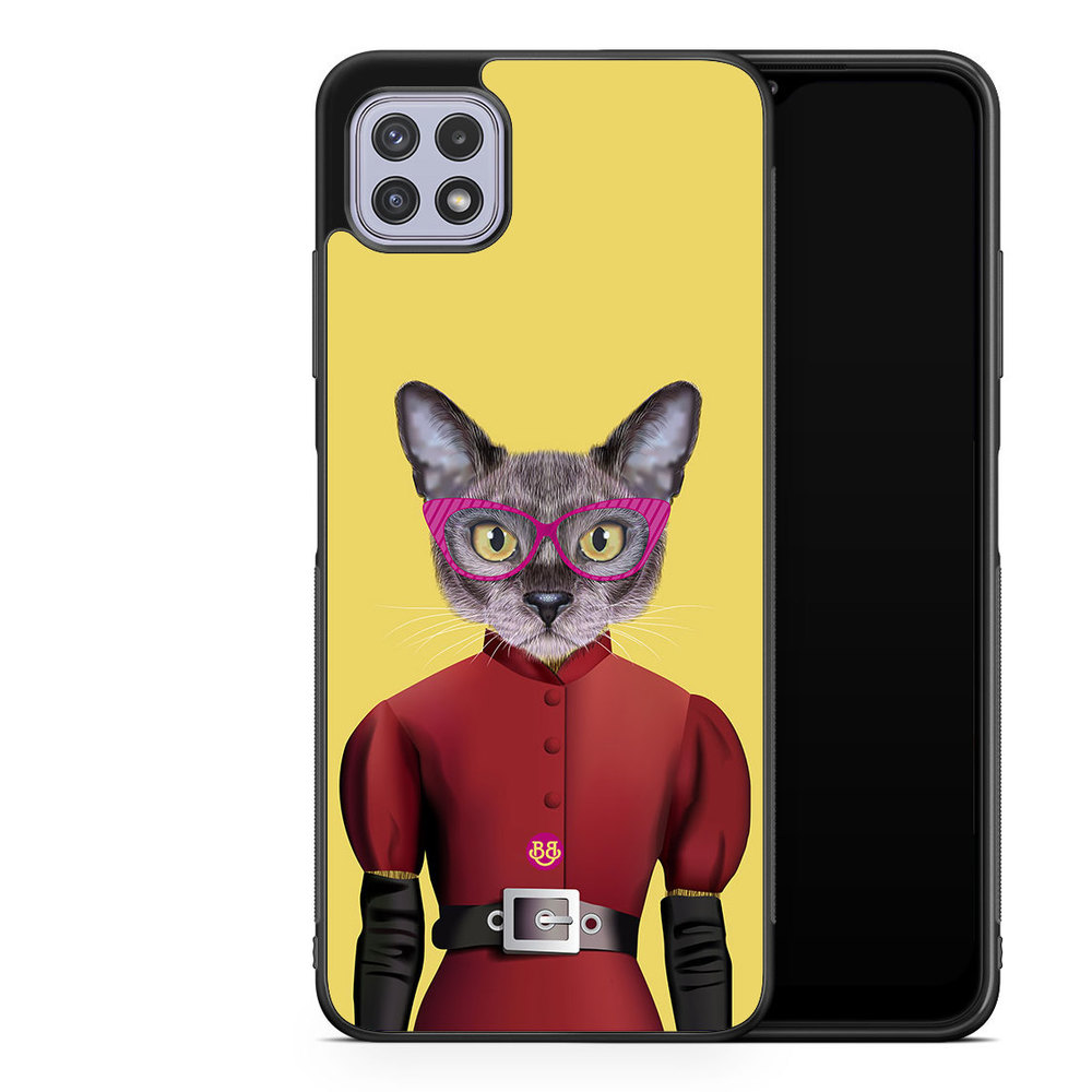 Samsung Galaxy A22 4G Case - Hipster Cat