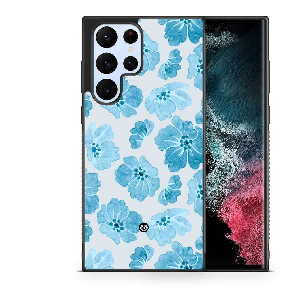 Samsung Galaxy S23 Ultra 5G Case - WILD BLOOM - Blue Petals