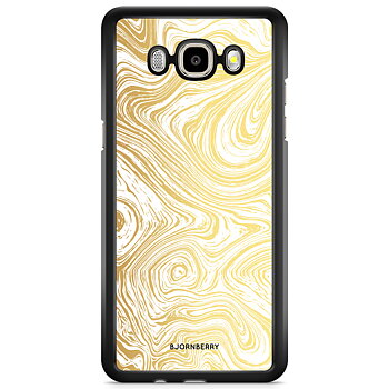 Samsung Galaxy J3 (2016) Skal - Guld Marmor