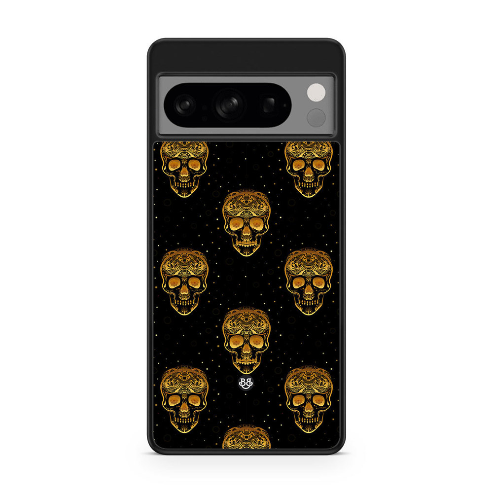 Google Pixel 8 Pro Case - Gold Skulls
