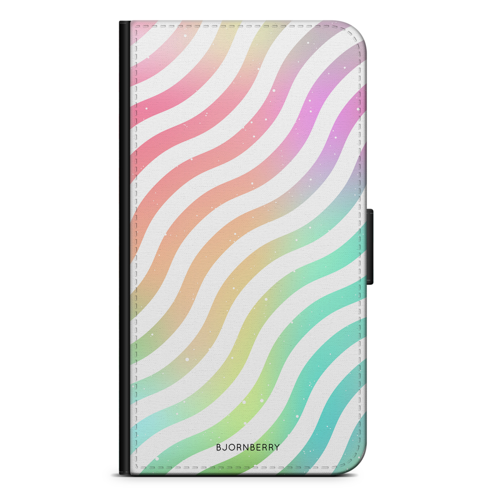 Huawei P20 Pro Wallet Case - Wavy Rainbow