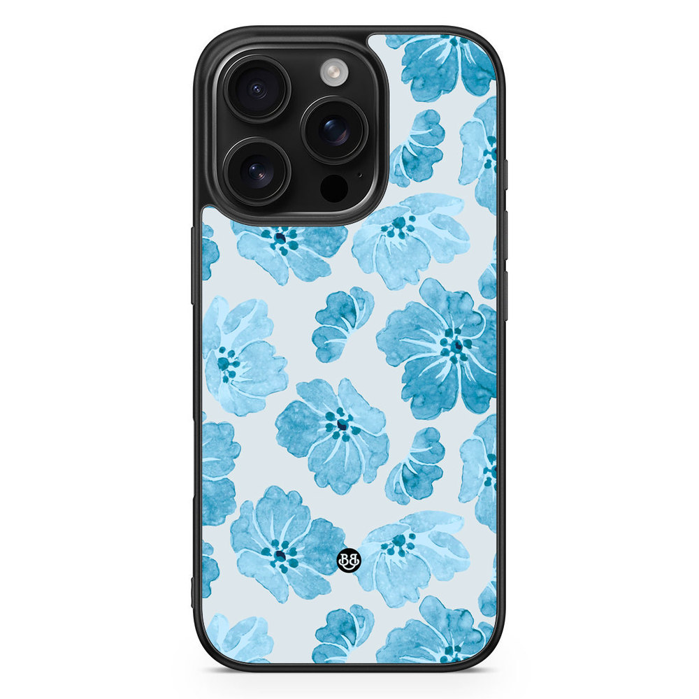 iPhone 16 Pro Case - WILD BLOOM - Blue Petals