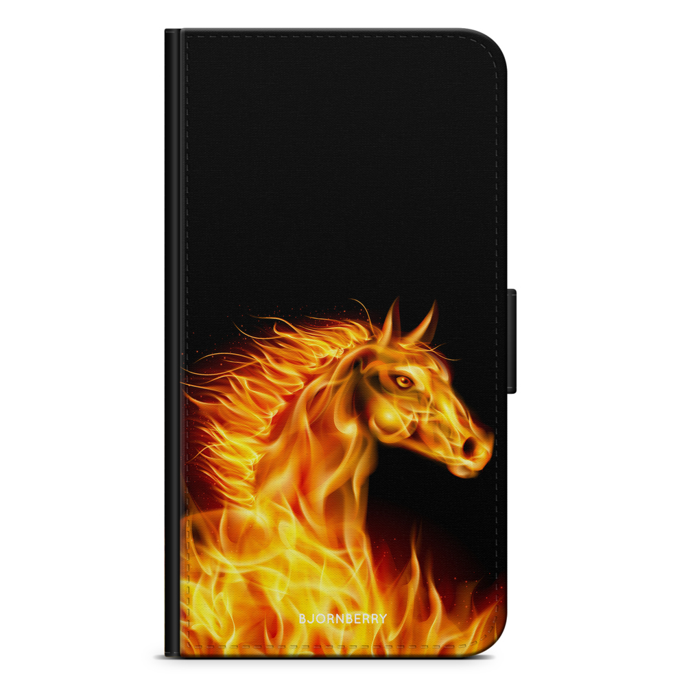 Samsung Galaxy Note 3 Wallet Case - Flames Horse