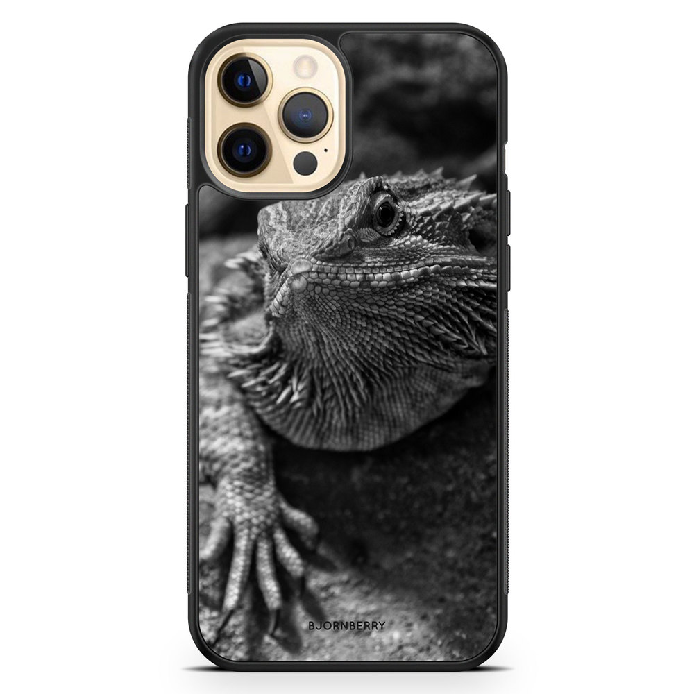 iPhone 12 Pro Max Case - Black/White Lizard