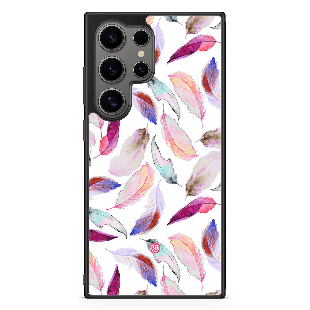 Samsung Galaxy S24 Ultra Case - Watercolor Feathers