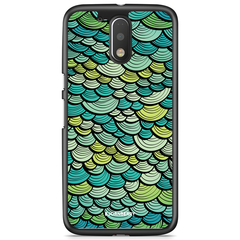Moto G4/G4 Plus Skal - Grön Sjöjungfrufjäll