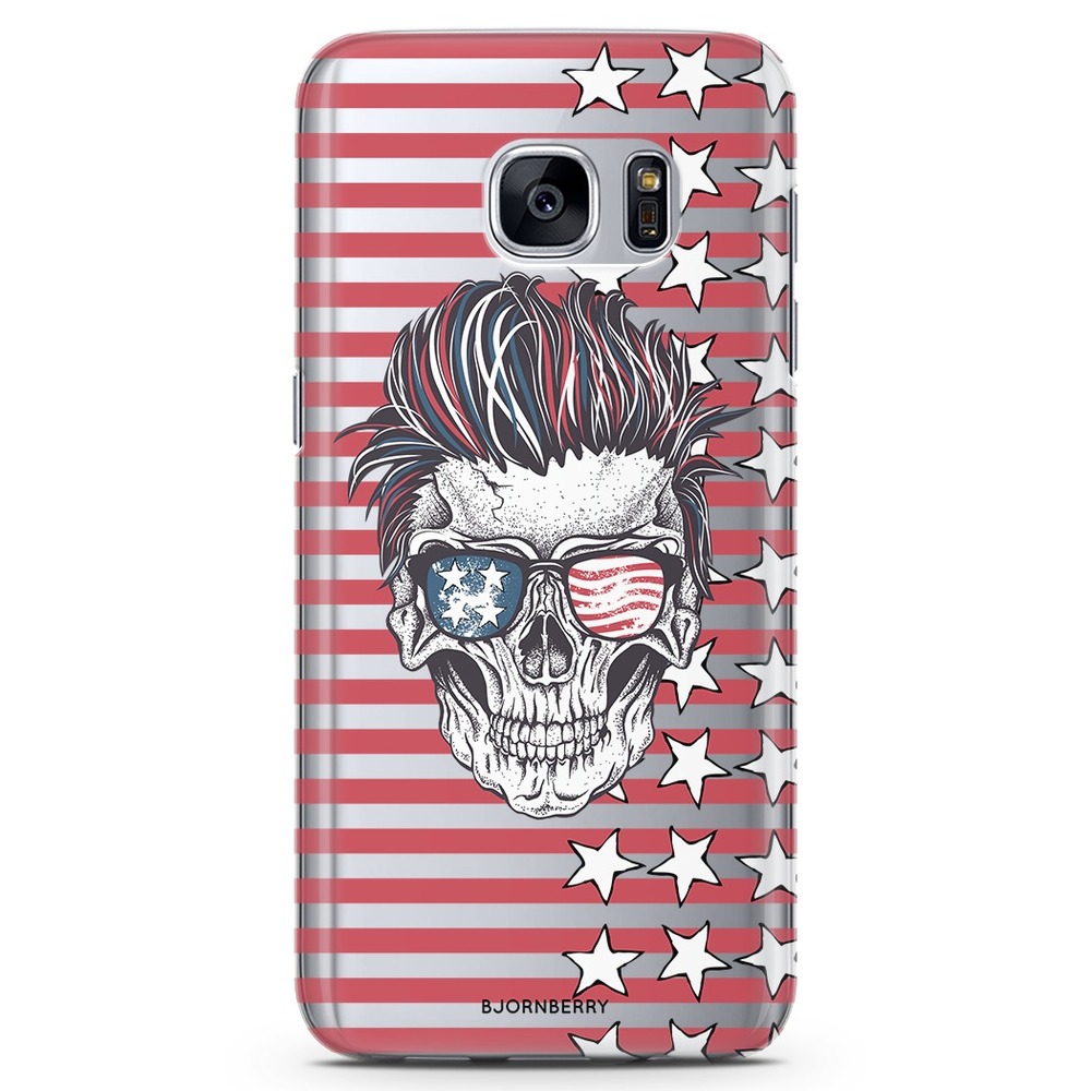 Samsung Galaxy S7 Genomskinligt Skal - USA Döskalle | Mobilskal & Mobilfodral BJORNBERRY