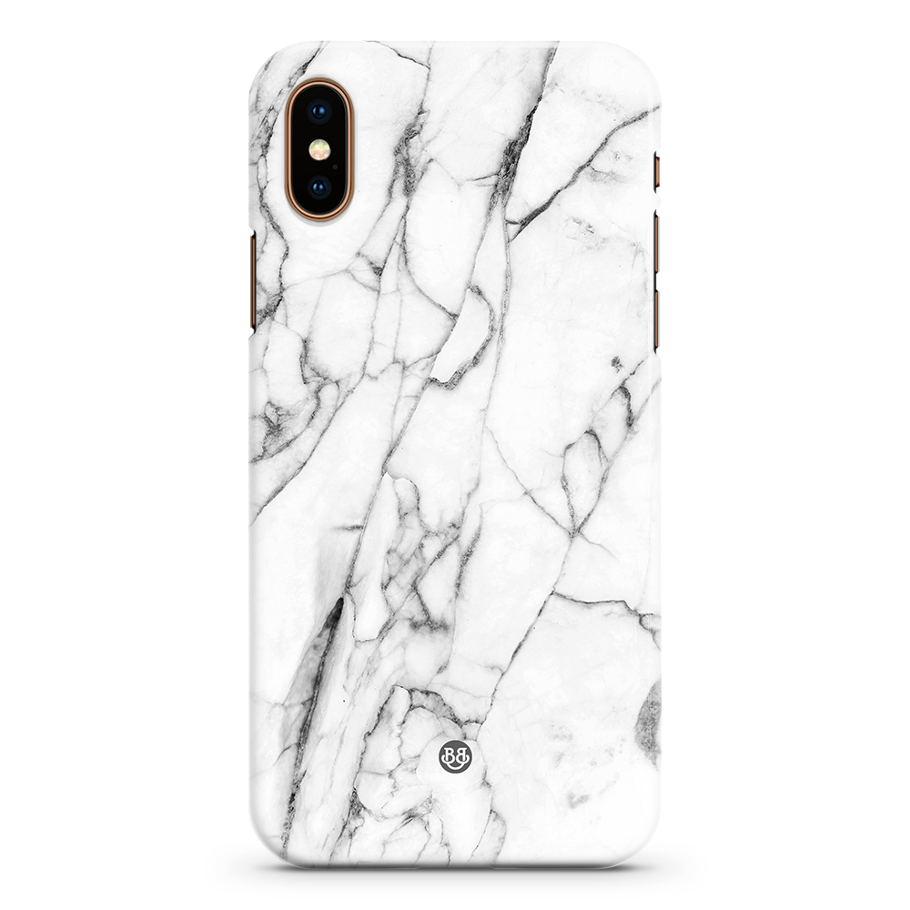 iPhone XS Max Premium Case - Vit Marmor