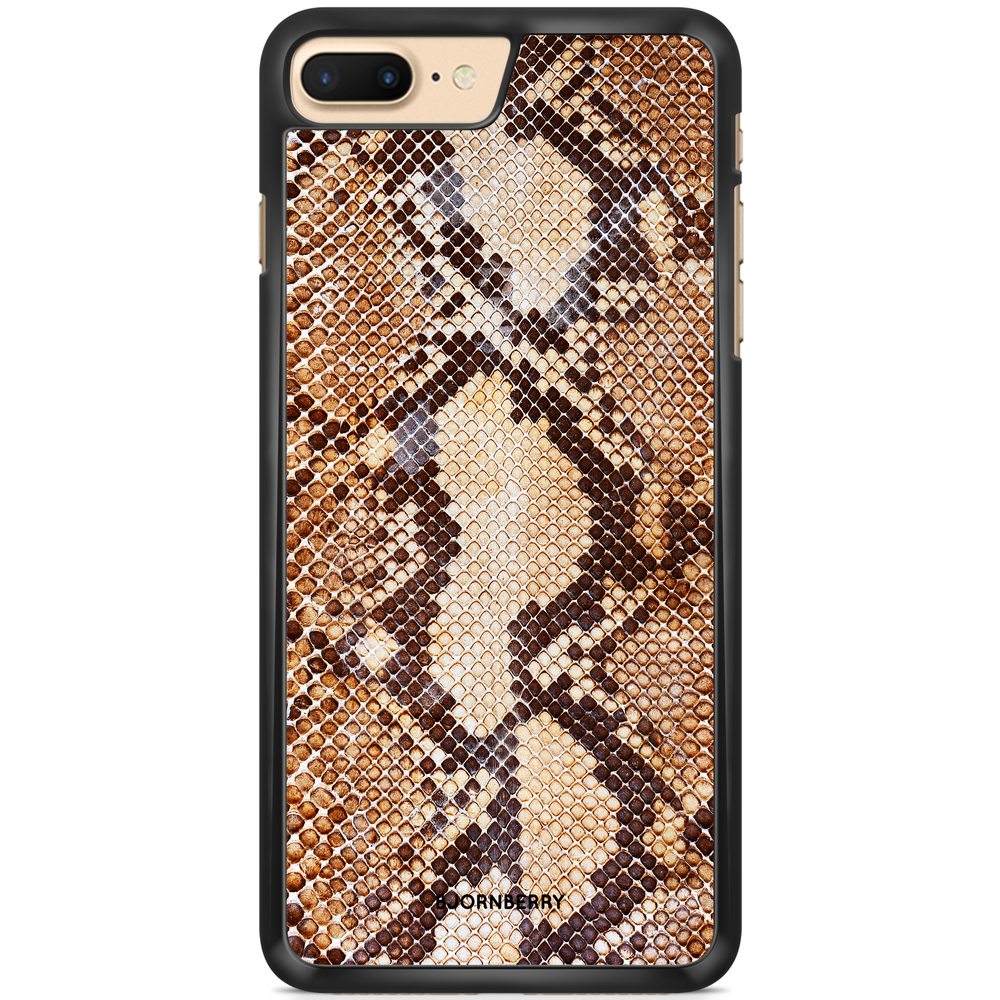 iPhone 7 Plus Case - Snakeskin Brown