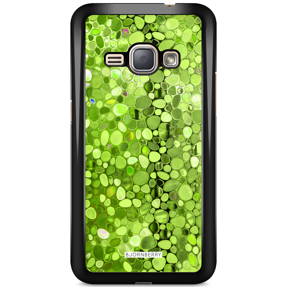 Samsung Galaxy J1 (2016) Skal - Stained Glass Grön