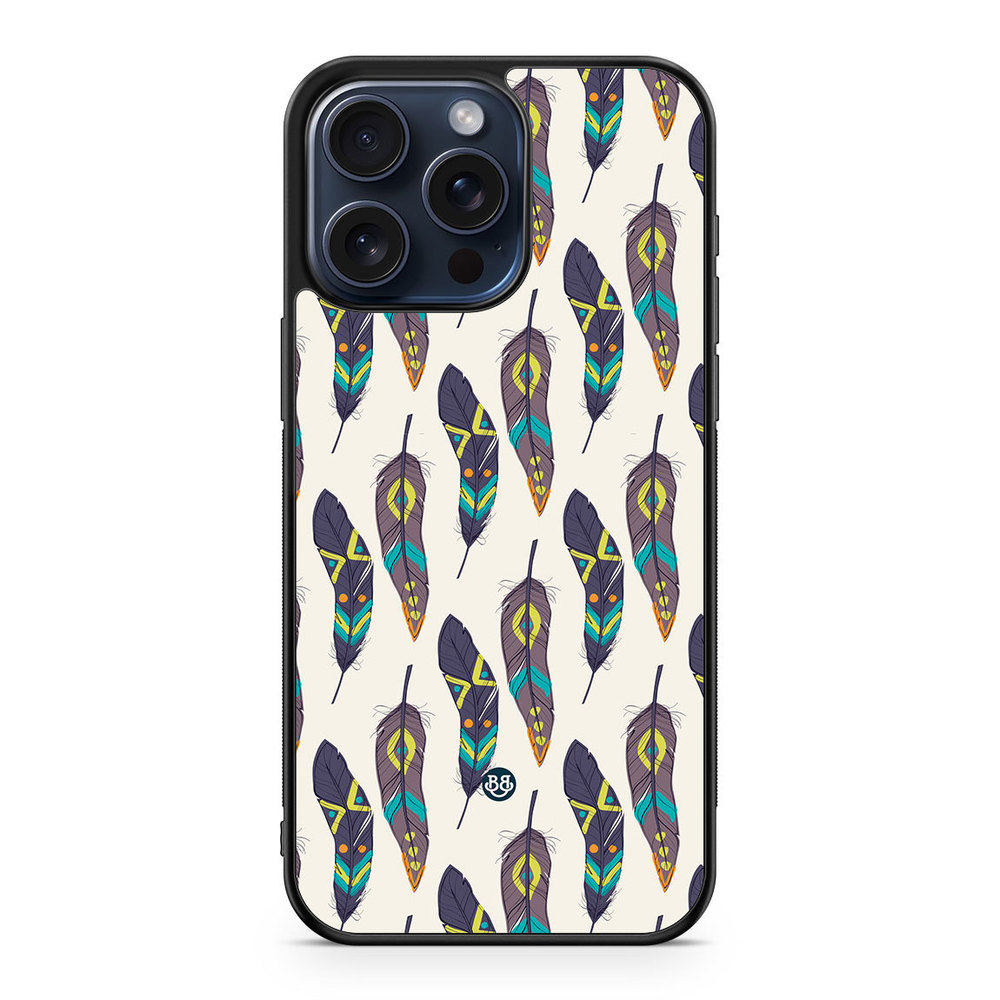 iPhone 15 Pro Max Case - Ethnic Feathers