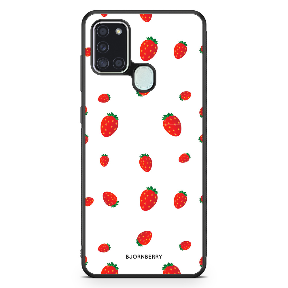 Samsung Galaxy A21s Case - Strawberry Pattern