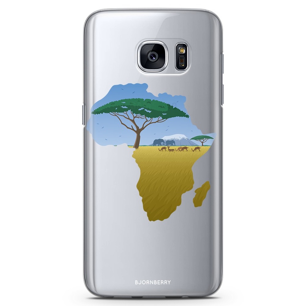 Samsung Galaxy S7 Genomskinligt Skal - Afrika Blå | Mobilskal & Mobilfodral BJORNBERRY