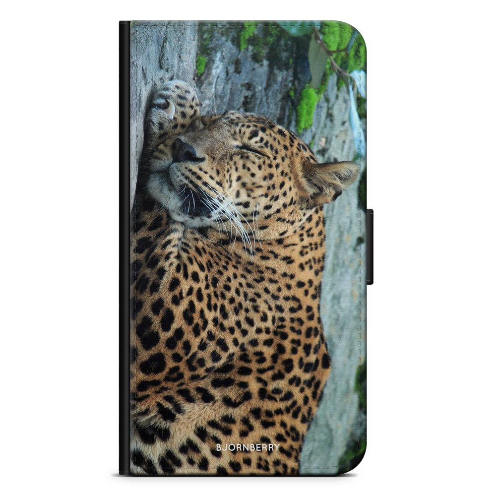iPhone 12 Mini Plånboksfodral - Sovande Leopard | Mobilskal & Mobilfodral BJORNBERRY